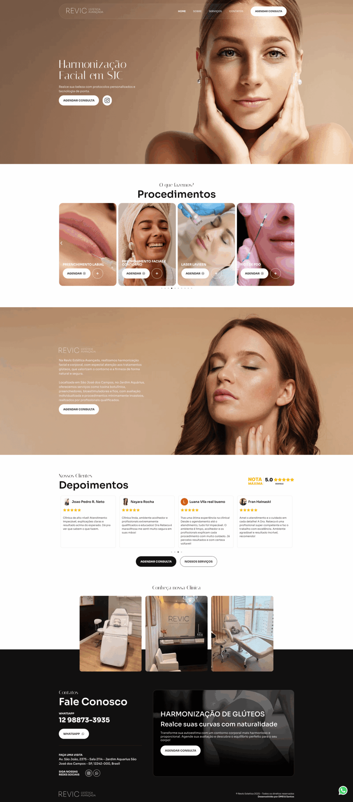 Site Institucional - Revic Estética Avançada 2025